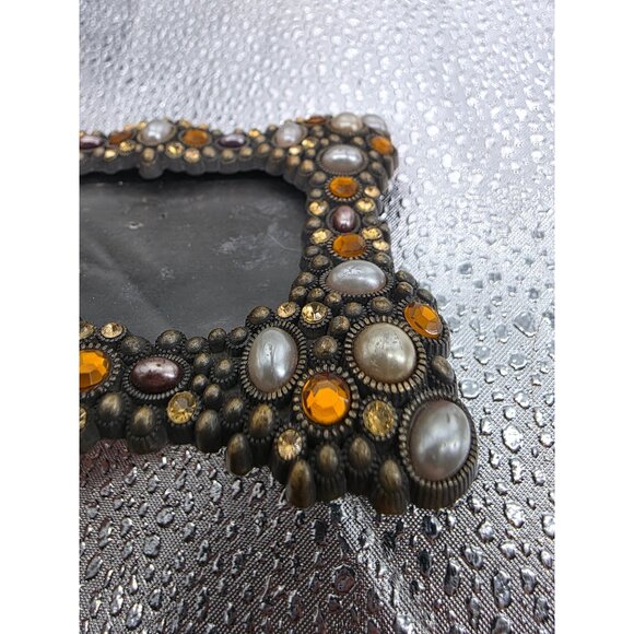 Belle Maison Picture Frame With Amber & Pearl Accents - 4" X 3" - Picture 4 of 6